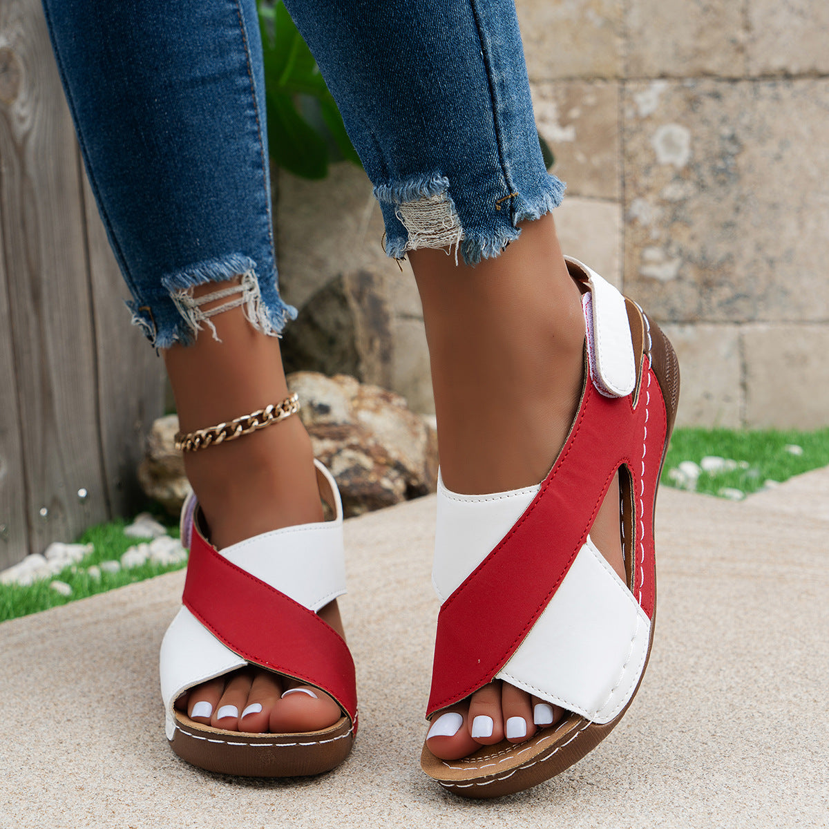 Needtoknit - Limited time offer🔥Women's fish mouth Velcro sandals