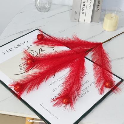 christmas reed grass elf ball simulation green plants