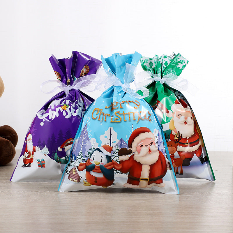 merry pouch christmas drawstring gift bags