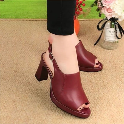 🔥LAST DAY 48% OFF🔥🔥Stylish and Comfortable High Heel Leather Sandals for Women