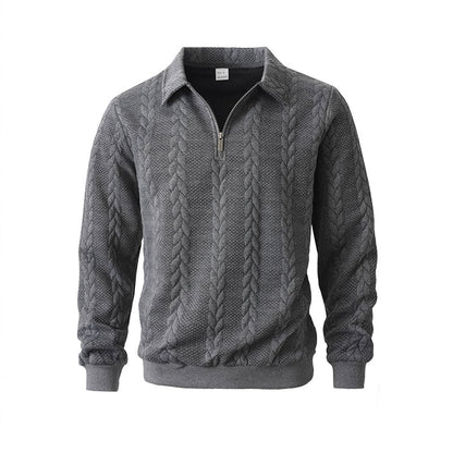 🔥New arrivals offer-Men's Casual Half-Zip Cable-Knit Sweater