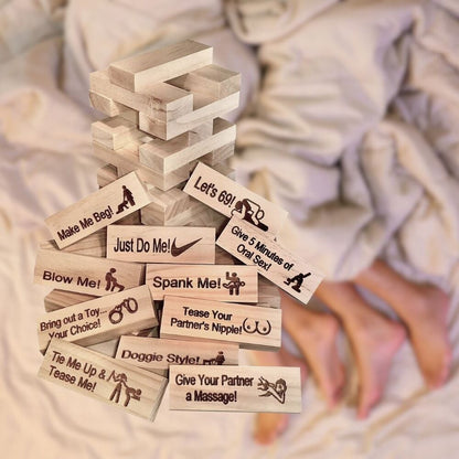 👩‍❤️‍💋‍👨couple date block tower jenga game💕
