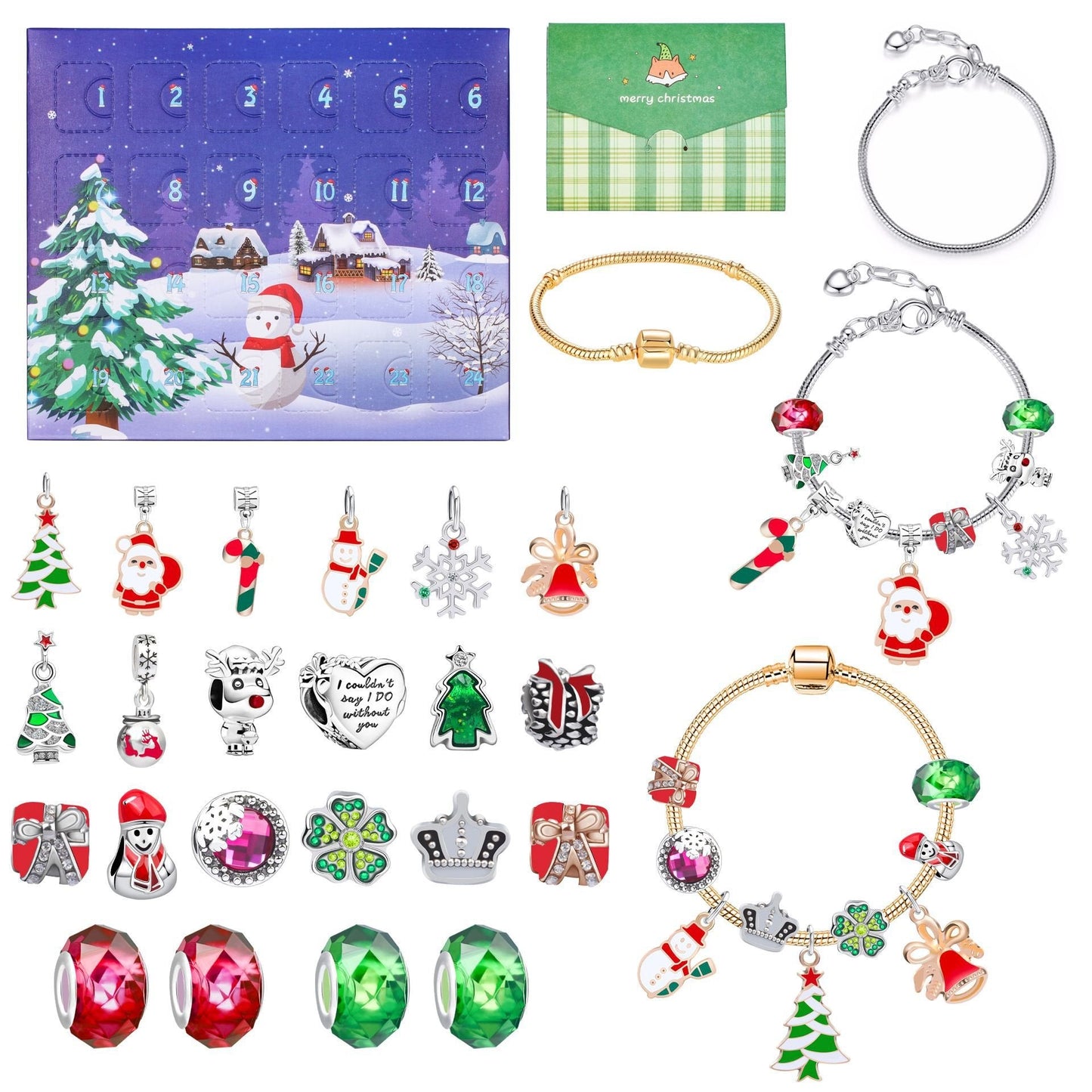 diy christmas advent calendar bracelets set