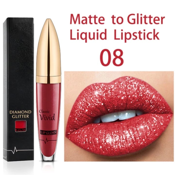 💄USD9.99 💄- Diamond Lip Color Matte to Shimmer Liquid Lipstick Waterproof