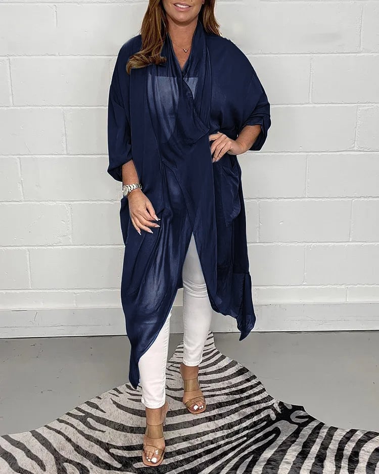 Sale 50% OFF-Silky Loose V-neck Top