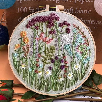 49% OFF - Perfect Gift - 💐Embroidery  Hoop Flower Kit for Beginner