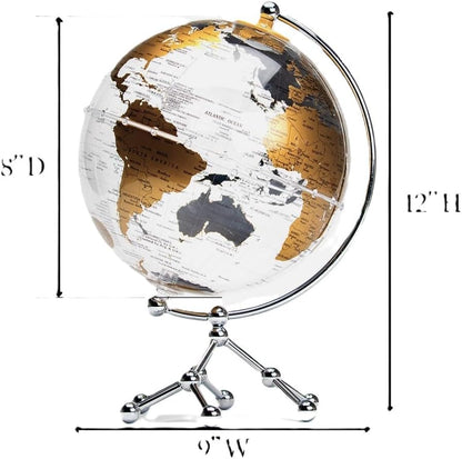 Golden Earth Globe Desk Lamp  Diam. 20 cm