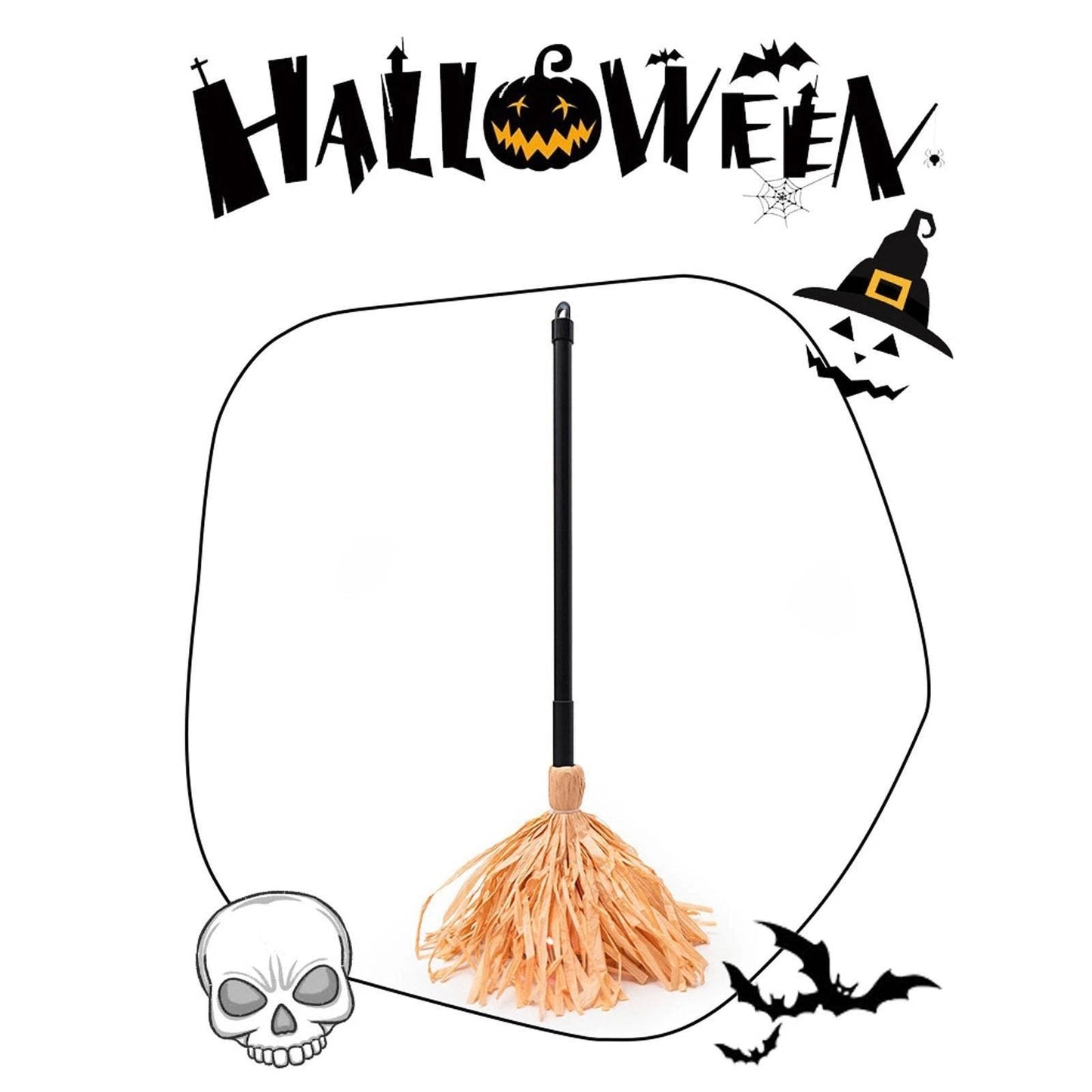 🧙‍♀️Halloween Witch Flying Broom With Spooky Laughing For Halloween Party Decoration Gift🧹
