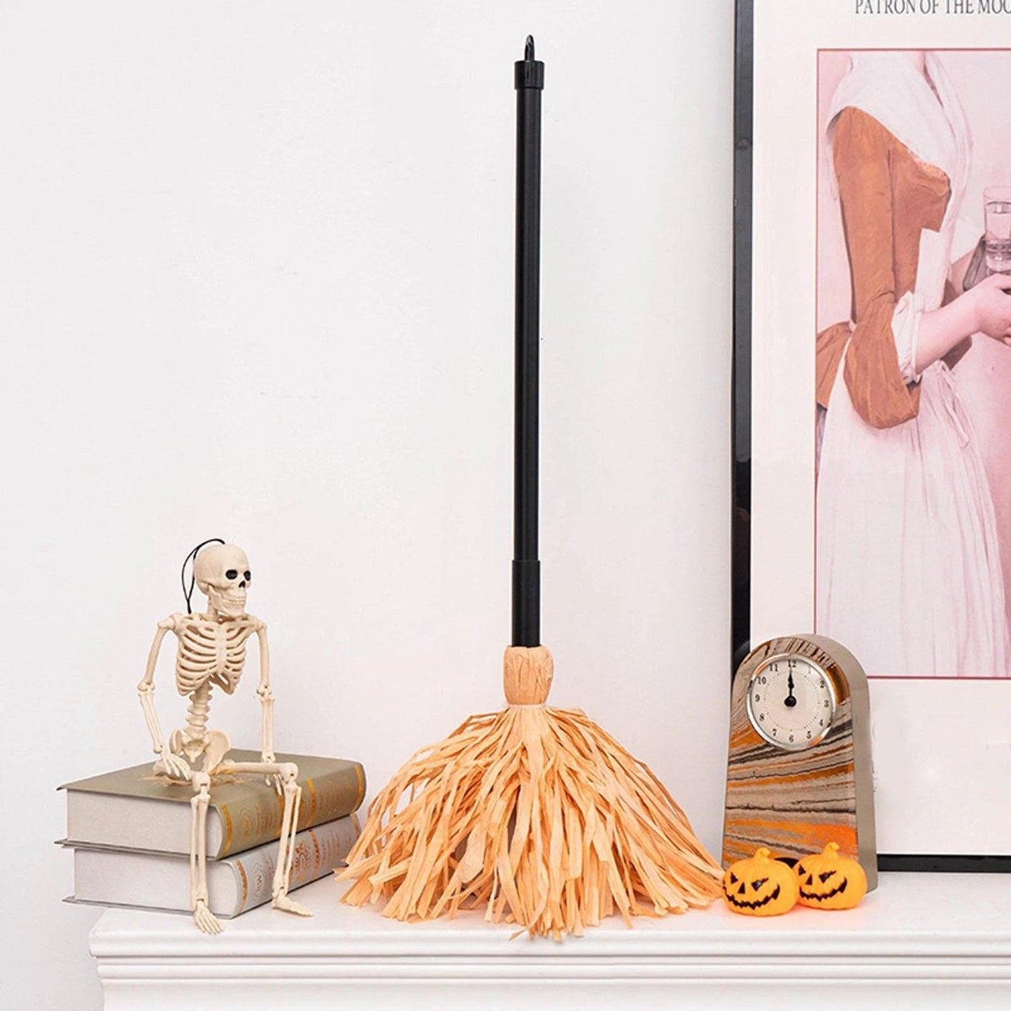 🧙‍♀️Halloween Witch Flying Broom With Spooky Laughing For Halloween Party Decoration Gift🧹