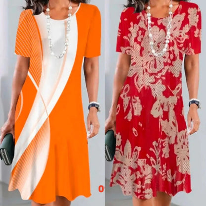 Women's Color-Block Pleated Dress 👗