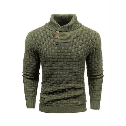 💜Men's sweater with structured stand-up collar