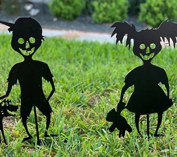 commsmarket-👻Cute and Unique Ghost Zombies - Halloween Yard Decor Metal  Art👻