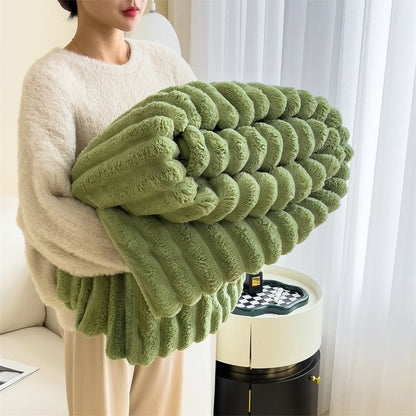 [🔥Final 24-hour Preferential Deal🔥]2024 HOT SALE🎄Popular thickened rabbit plush nap blanket, flannel milk velvet cover blanket
