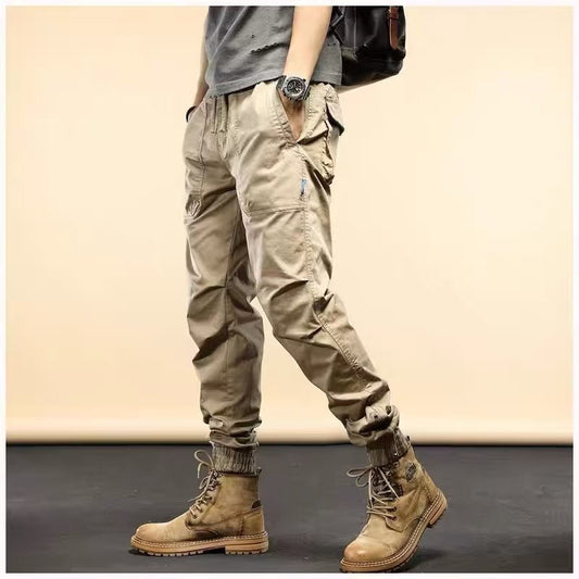 MEN'S DISTRESSED SLIM FIT BIKER PANTS