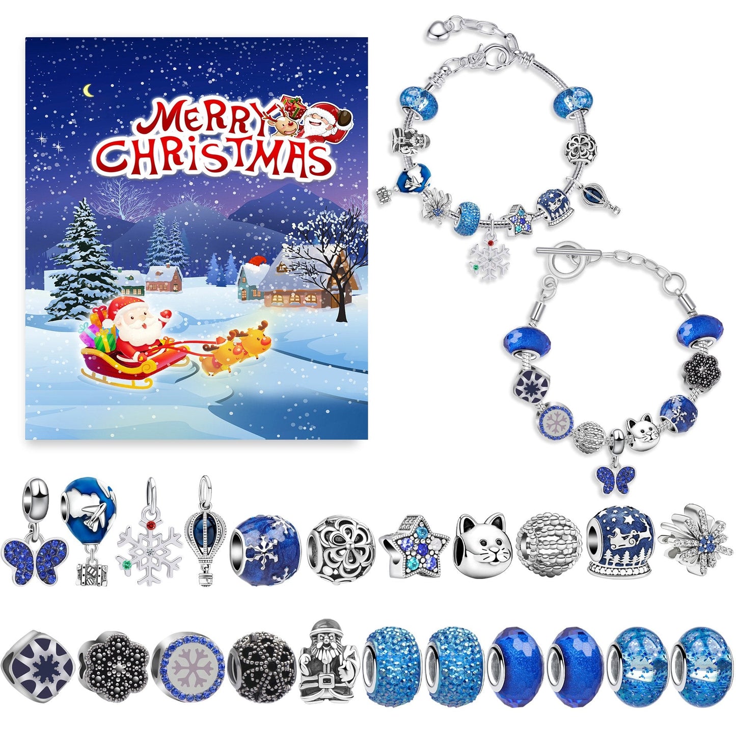 diy christmas advent calendar bracelets set