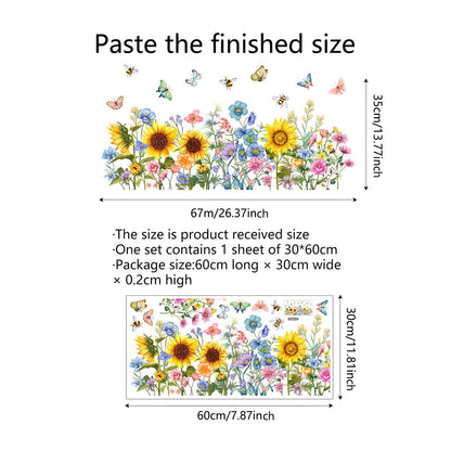 💐49% off this week 💐colorful floral bouquet window sticker🖼️