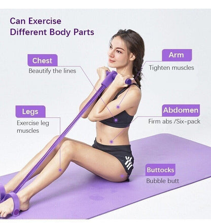 49% OFF🔥32 Fitness Resistance Bands4 Tube Pedal Ankle Puller