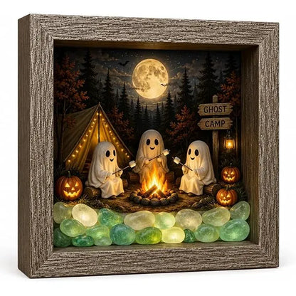 💡DIY 3D Light-Up Halloween Shadow Box Kit🎃