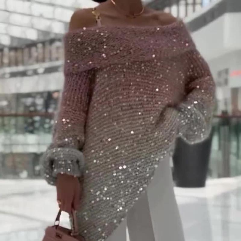 🔥Women's Off-Shoulder Cozy Loose Sweater