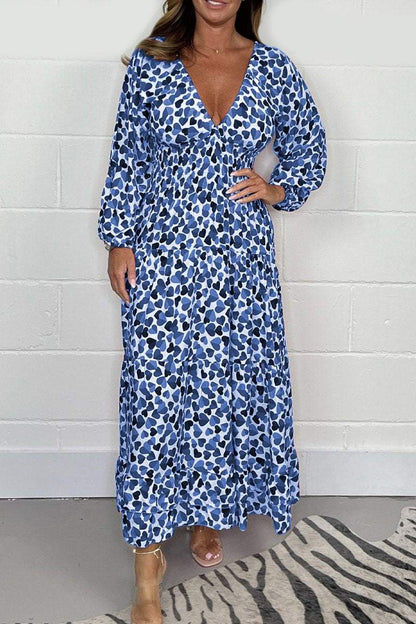 💃Heart Smocked Midi Dress