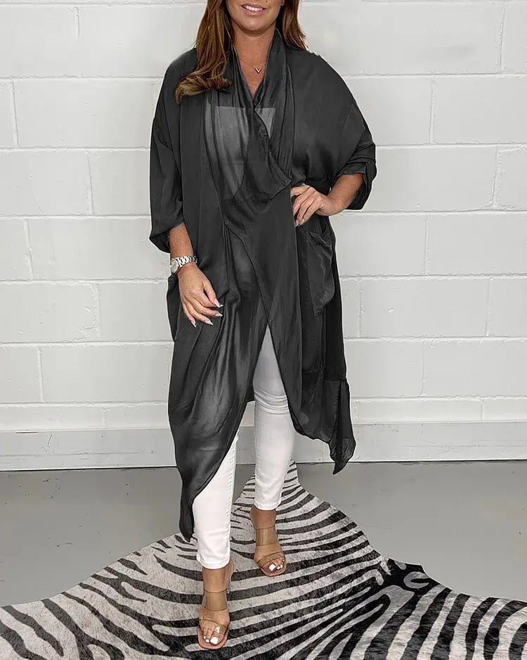Sale 50% OFF-Silky Loose V-neck Top