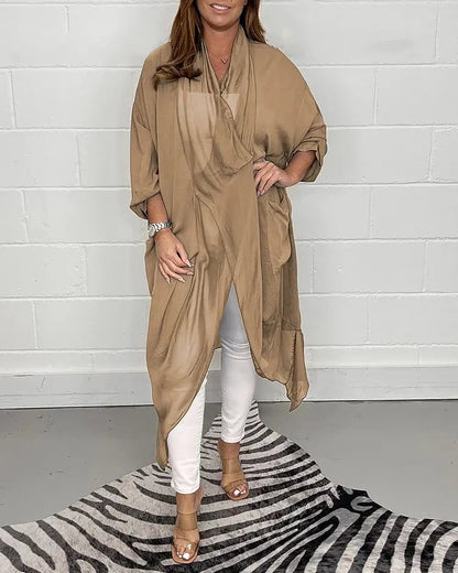 Sale 50% OFF-Silky Loose V-neck Top