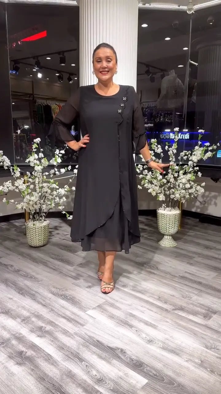 Women's Chiffon Solid Color Loose Dress - Buy Two And Get Free Shipping