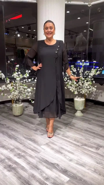 Women's Chiffon Solid Color Loose Dress - Buy Two And Get Free Shipping