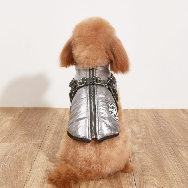 🔥Specially designed for pets🔥 Waterproof winter jacket with built-in harness