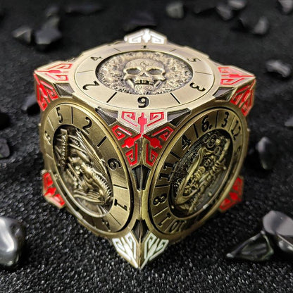New DND Fidget Spinner DICE: 7-in-1 Metal DND Dice Cube – 6-Sided Rotating Polyhedral Dice, Tabletop RPG Accessory for DMs and Player