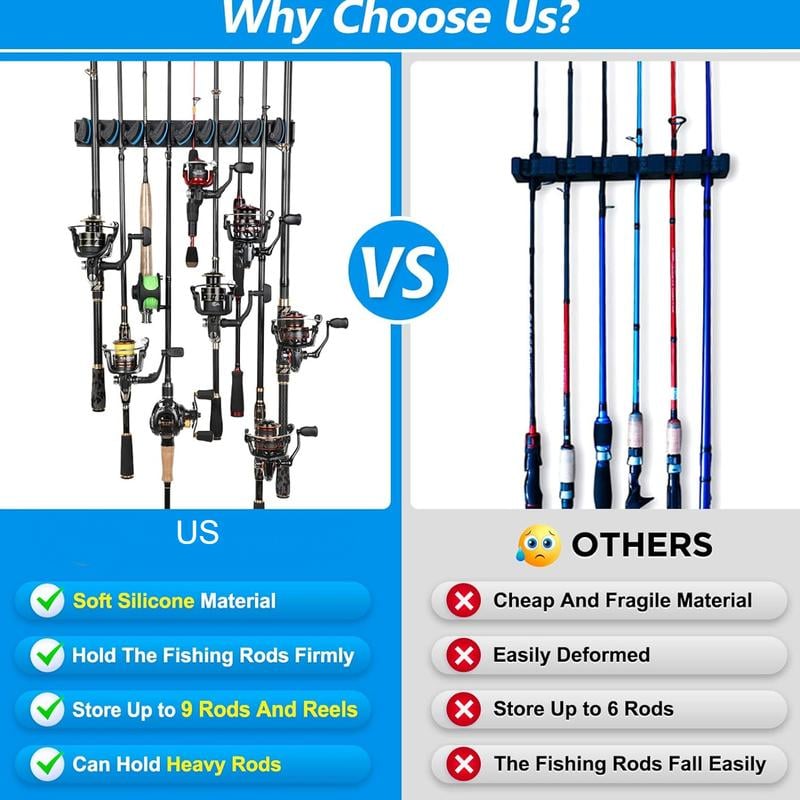 ✨ONLY 49% OFF🔥Wall Mounted Fishing Rod Rack