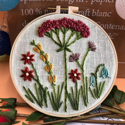 49% OFF - Perfect Gift - 💐Embroidery  Hoop Flower Kit for Beginner