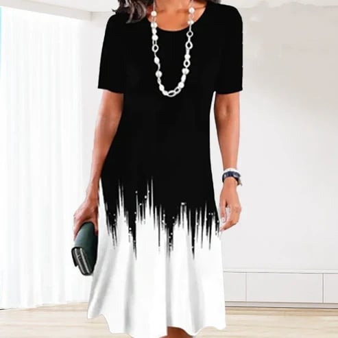 Women's Color-Block Pleated Dress 👗