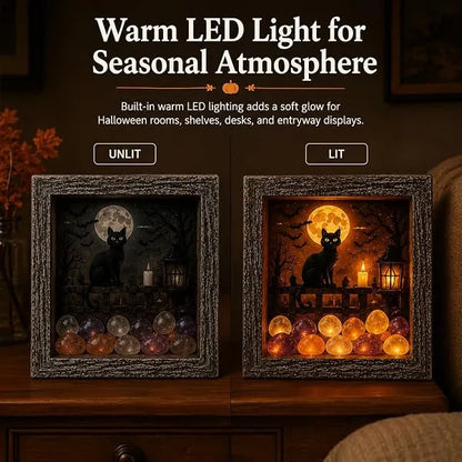 💡DIY 3D Light-Up Halloween Shadow Box Kit🎃