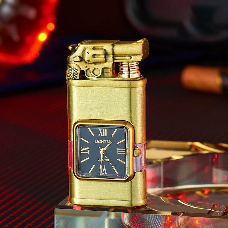 Windproof Lighter Vintage Watch Bezel Jet flame Torch