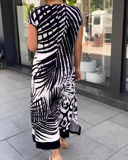 💖Casual Printed Short Sleeve Dress