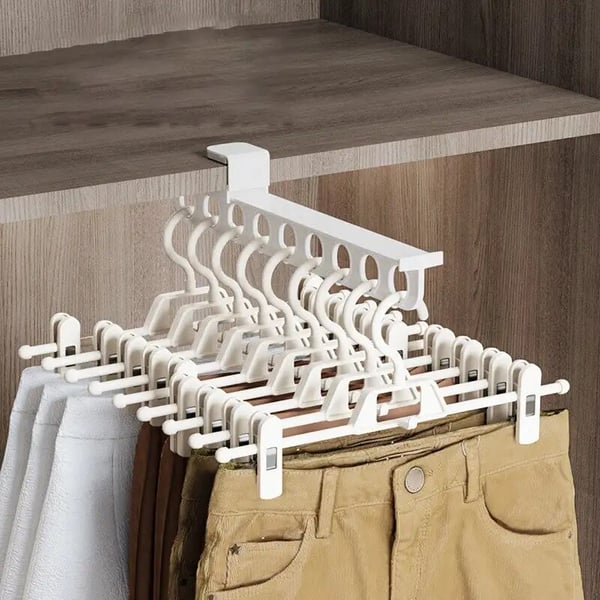 🎁This Week's Special Price $24.99💥Intelligent pull-out slide trouser rack: a new solution for space utilization in the closet