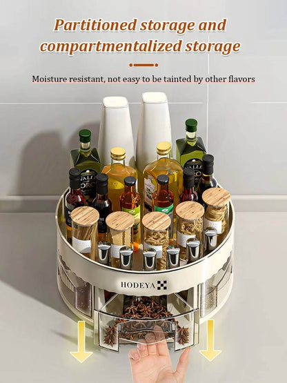 Kitchen 360° Rotating Spice Organizer