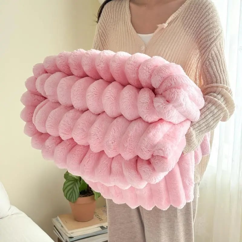 [🔥Final 24-hour Preferential Deal🔥]2024 HOT SALE🎄Popular thickened rabbit plush nap blanket, flannel milk velvet cover blanket