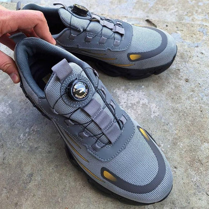 Smash-Proof Safety Shoes with Swivel Button