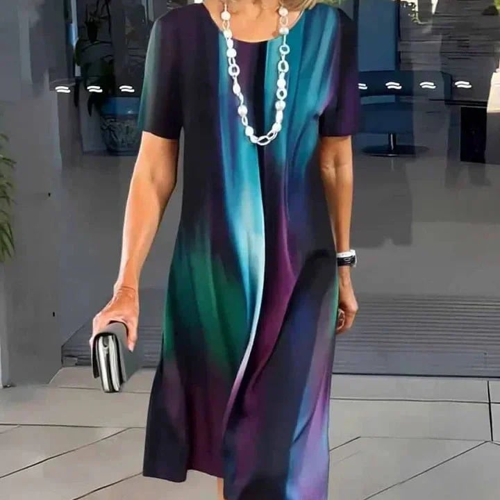 Women's Color-Block Pleated Dress 👗