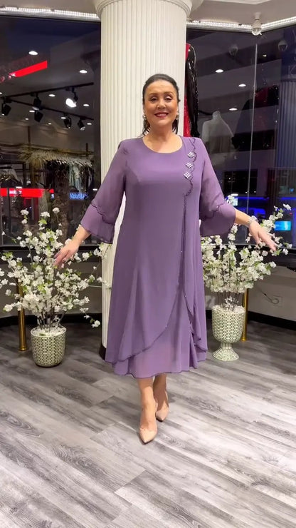 Women's Chiffon Solid Color Loose Dress - Buy Two And Get Free Shipping
