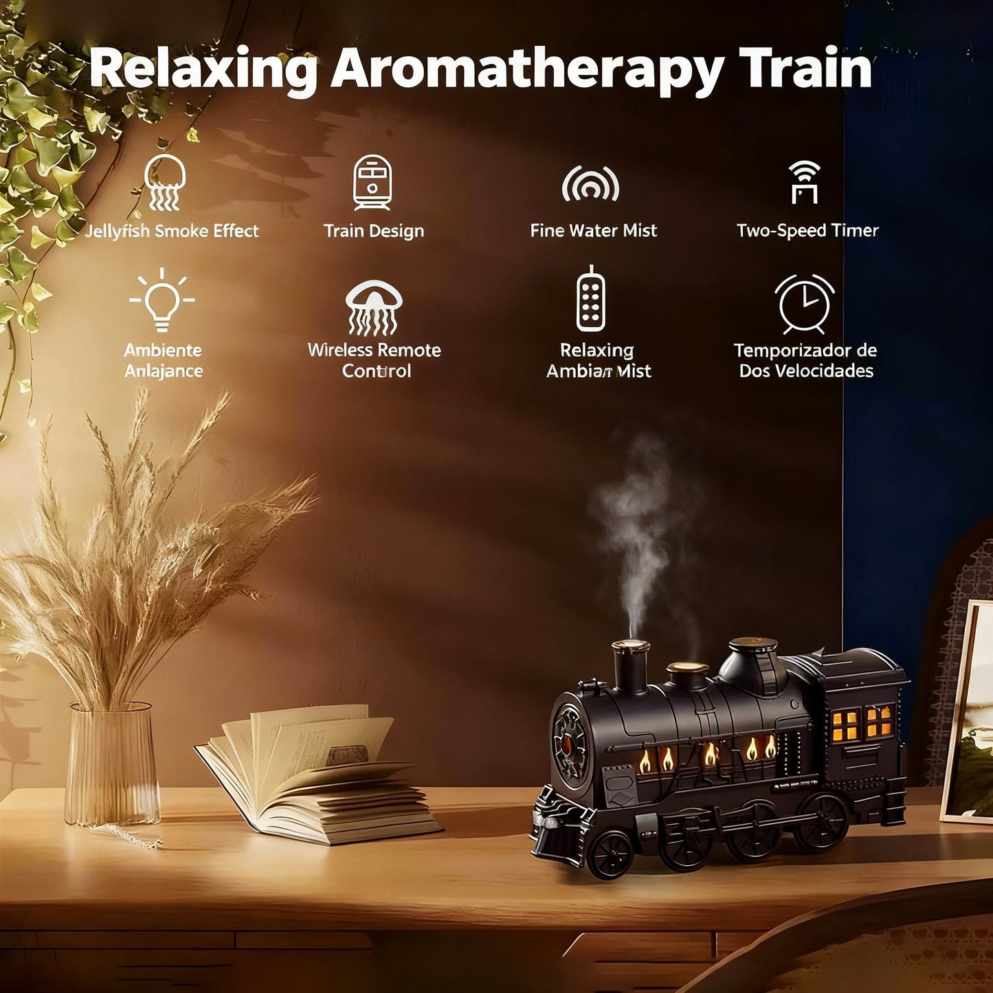 🚂Magic Train Humidifier (with remote control & same model as in the video)