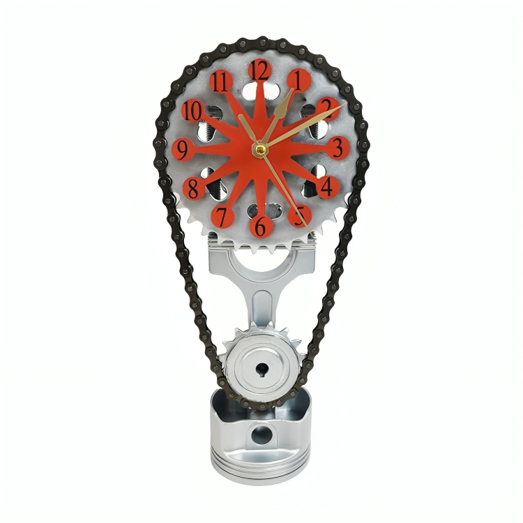 Rotating Metal Gear Clock