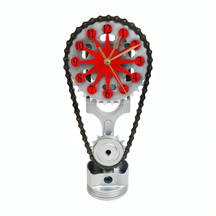 Rotating Metal Gear Clock