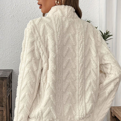 🍂🍁Half-Zip Fuzzy Pocket Sweatshirt