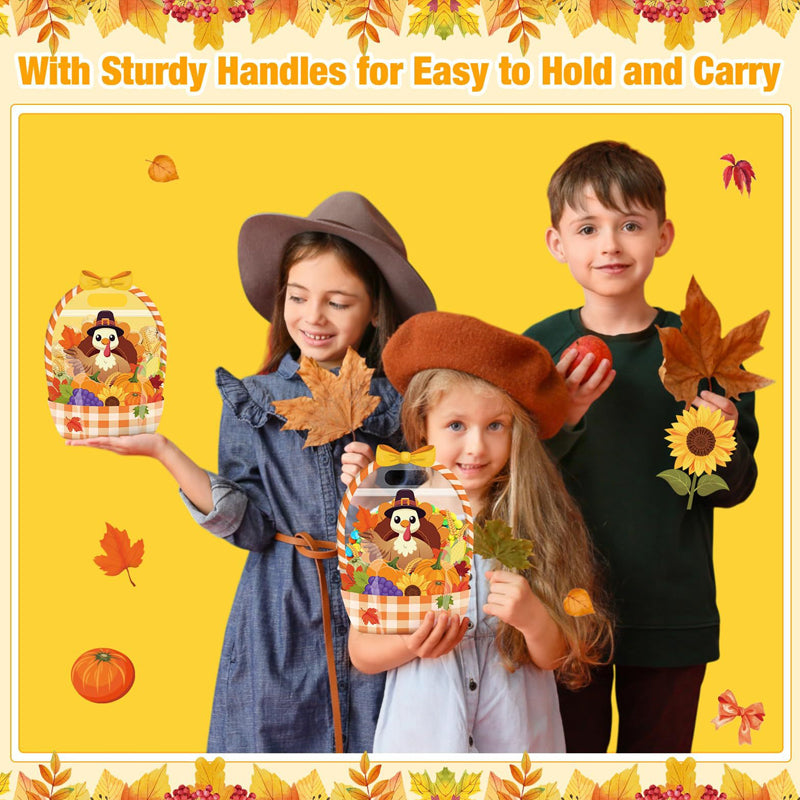 Easter Goodie Bags Plastic Candy Gift Bags with Handle Bunny Chick Pattern Transparent Treat Bags