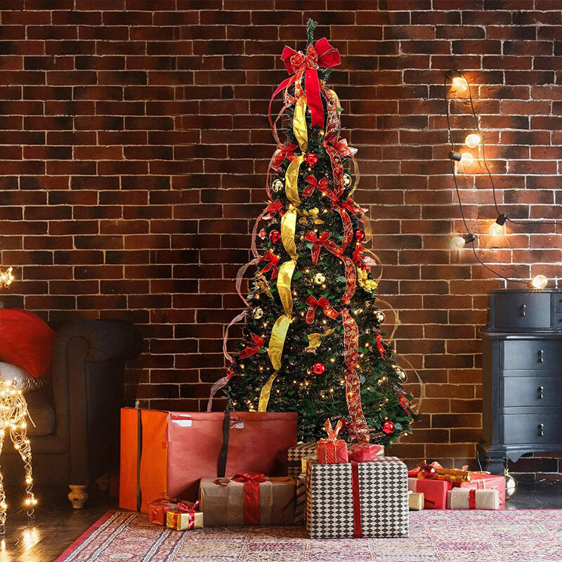 6FT Foldable Christmas Tree with Ornaments